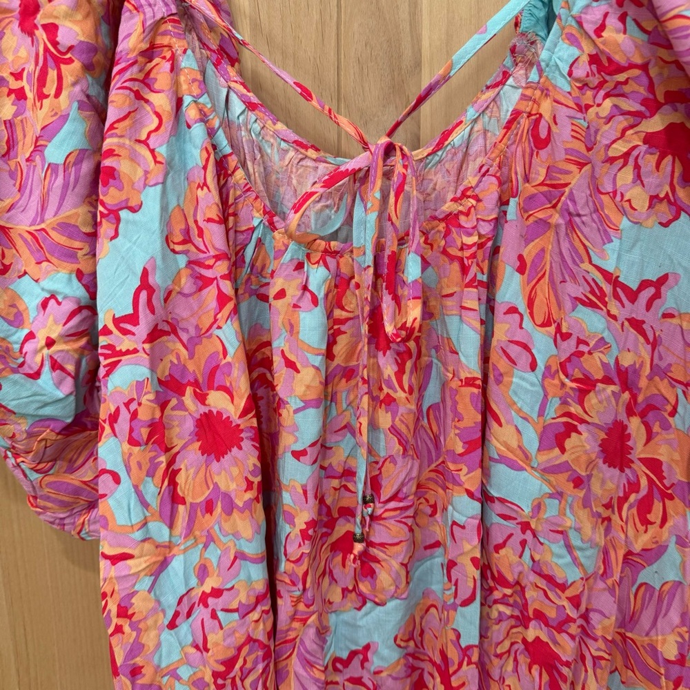 Petal & Pup Leyden Dress Size 8 NWT! Floral off the shoulder flowy mini dress - Picture 8 of 16